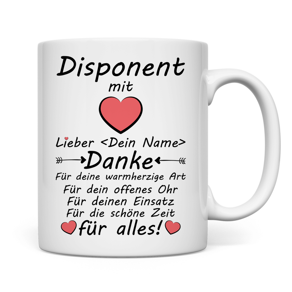 Danke an besten Disponent - Tasse - Geschenk zum Abschied - Rente