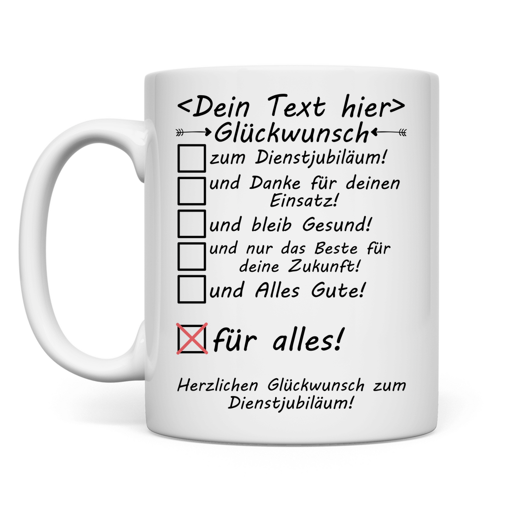 Danke an Chef zum Jubiläum | Tasse