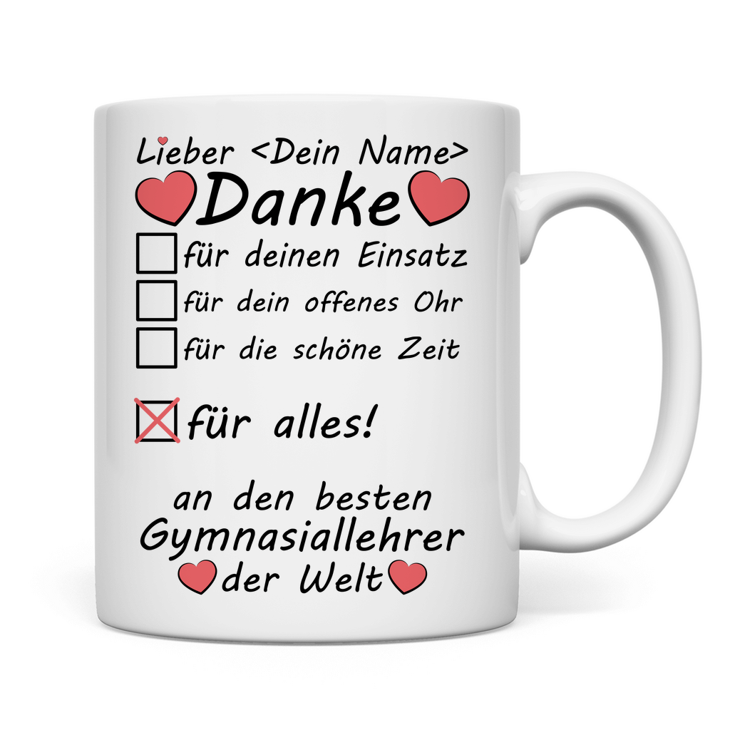 Danke an Lehrerin Gymnasium | Abschiedsgeschenk