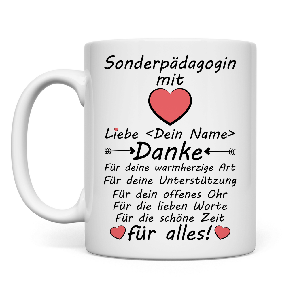 Danke sagen an Sonderpädagogin - Tasse - Dankeschön Geschenk