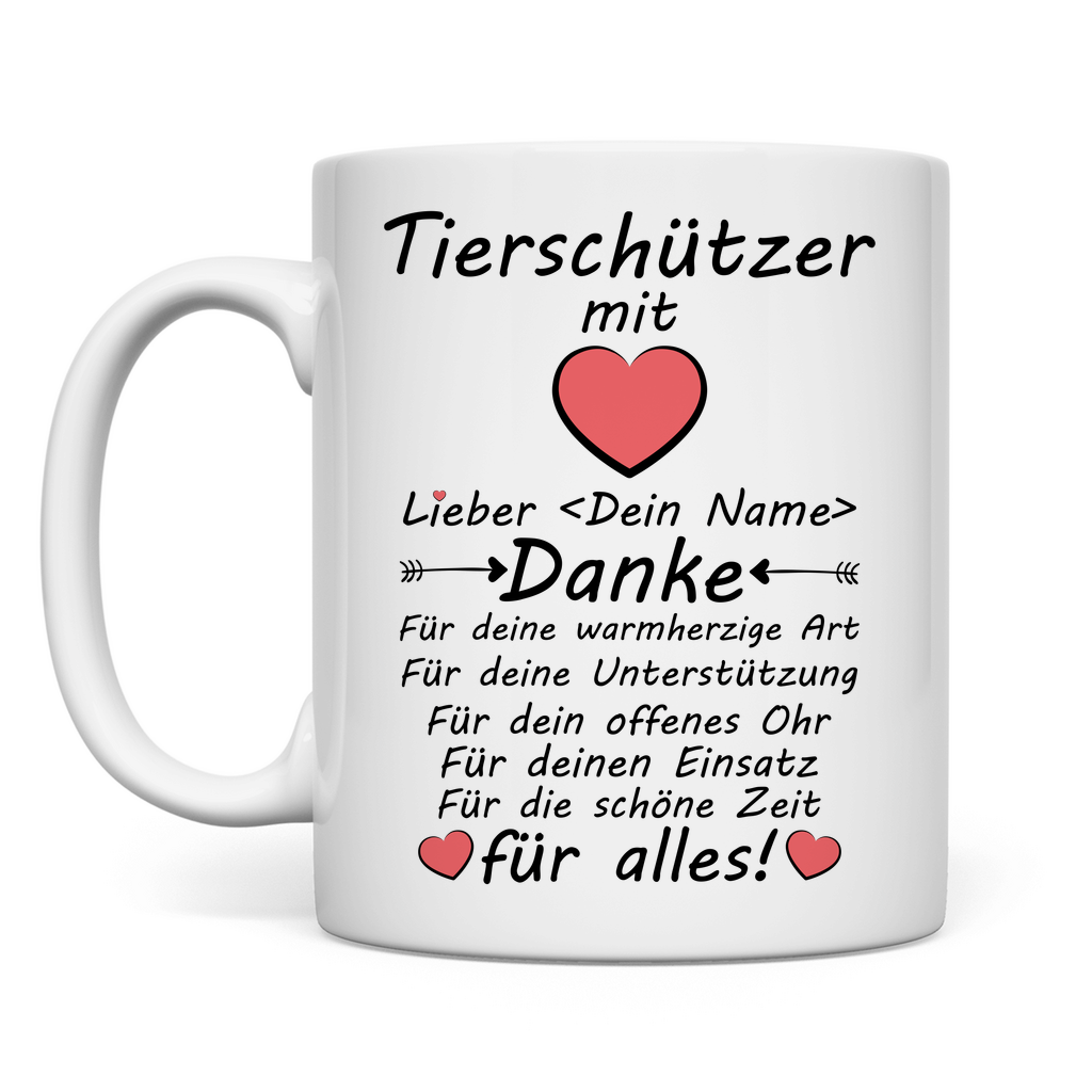 Danke sagen an Tierschützer - Tasse - Tierschutz Geschenk