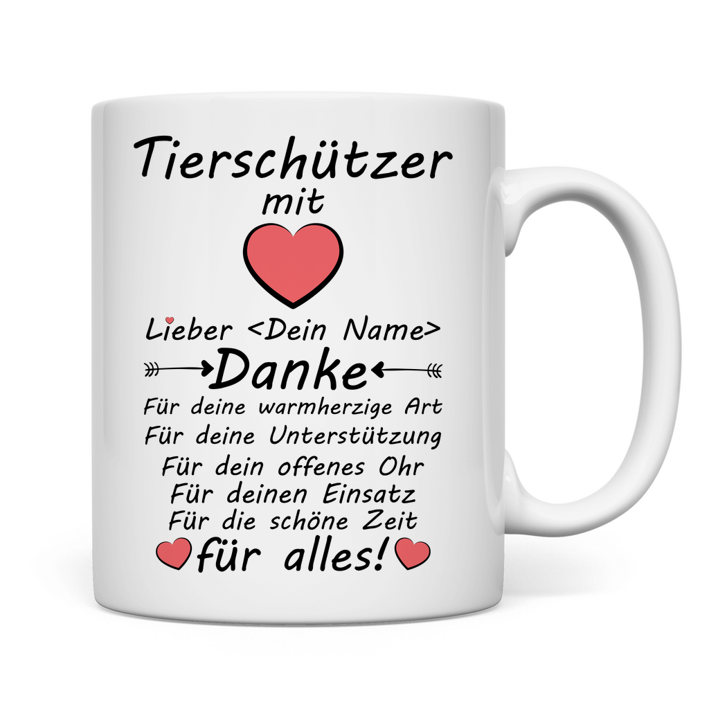 Danke sagen an Tierschützer - Tasse - Tierschutz Geschenk