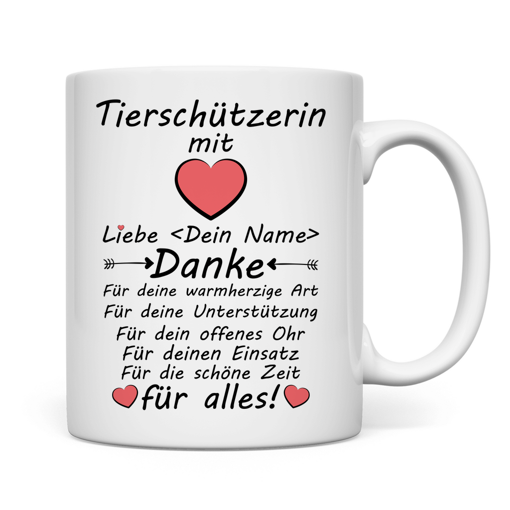 Danke sagen an Tierschützer - Tasse - Tierschutz Geschenk