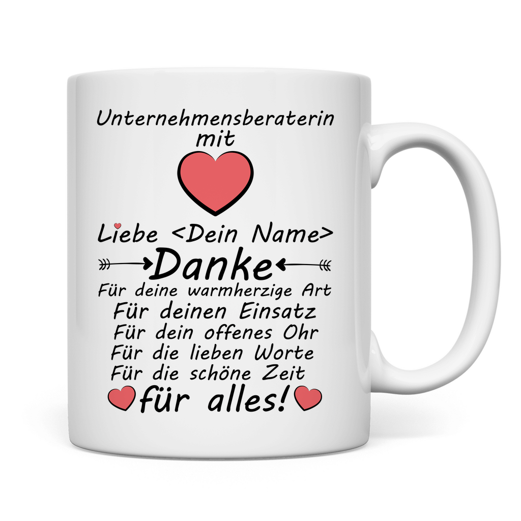 Danke sagen an Unternehmensberater | Tasse