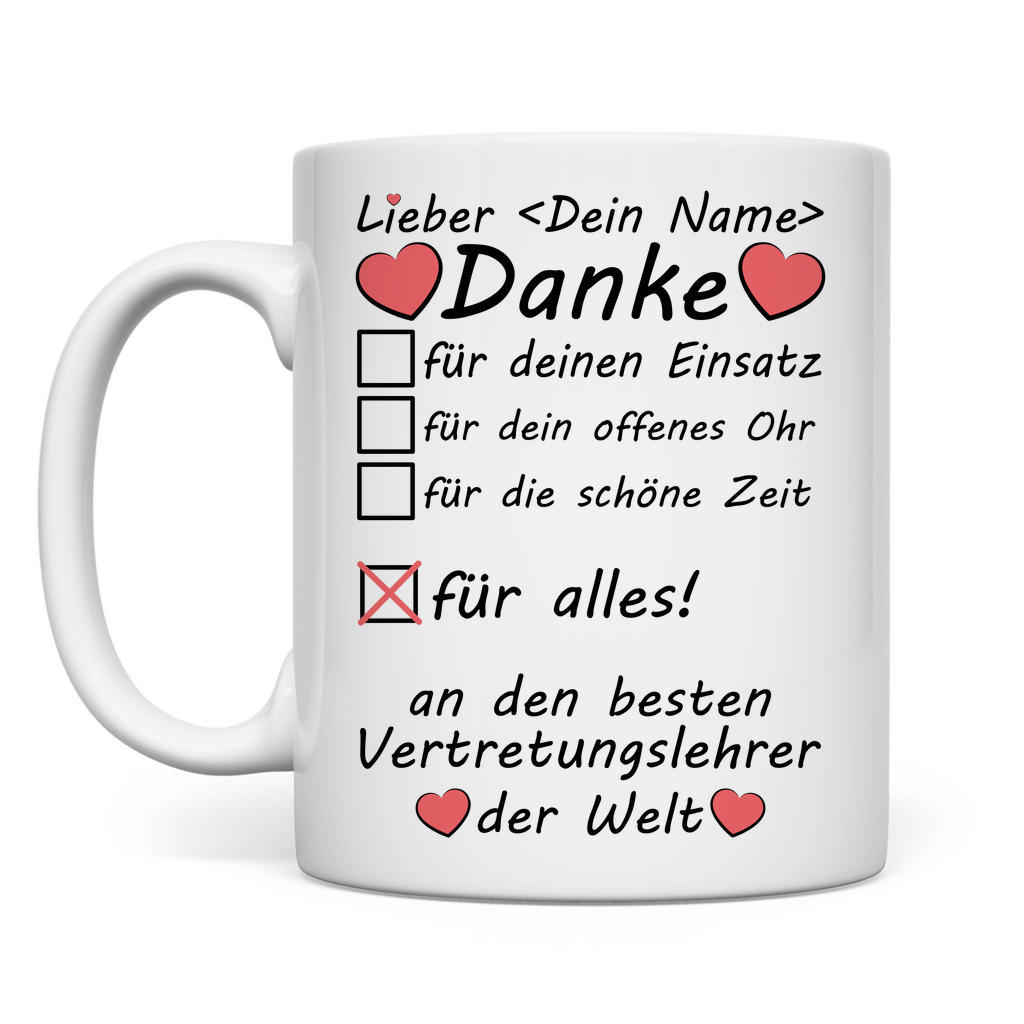 Danke an Vertretungslehrer | Geschenk