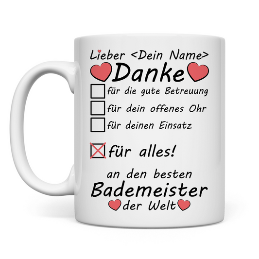 Danke sagen an Bademeister | Abschiedsgeschenk