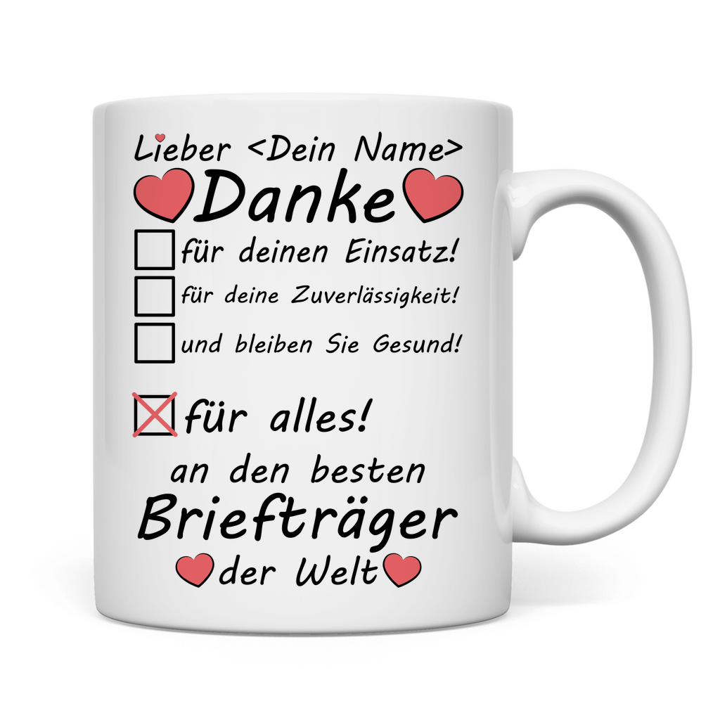 Danke an Briefträger | Weihnachtsgeschenk