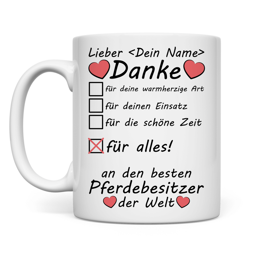 Danke an Pferdebesitzer zum Abschied | geschenk abschiedsgeschenk