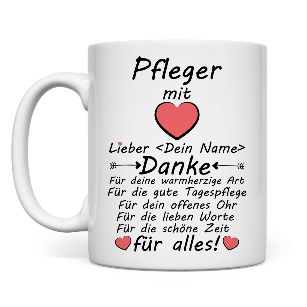 Danke sagen an Tagespflege | Abschiedsgeschenk Pfleger mit Herz
