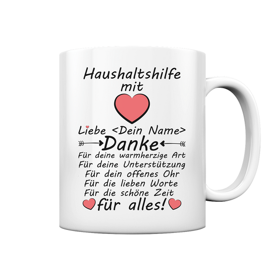 Danke für Alles | Haushaltshilfe Tasse | Personalisierbar 