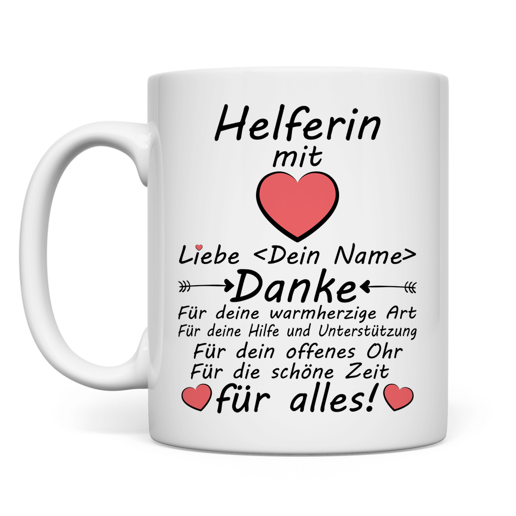 Dankeschön für Helferin | Hochzeit | Geschenk  Tasse rückseite