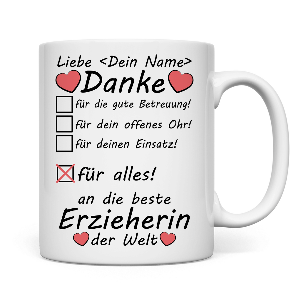 Danksagung an Erzieherin | Krippe | Tasse