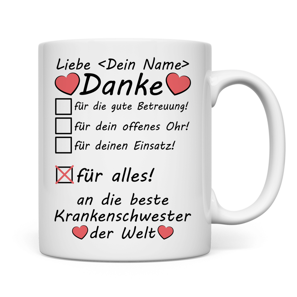 Danksagung an Krankenschwester | Geburt | Tasse