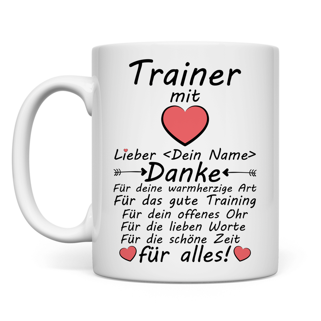 Danksagung für Trainer Handball zu weihnachten tasse
