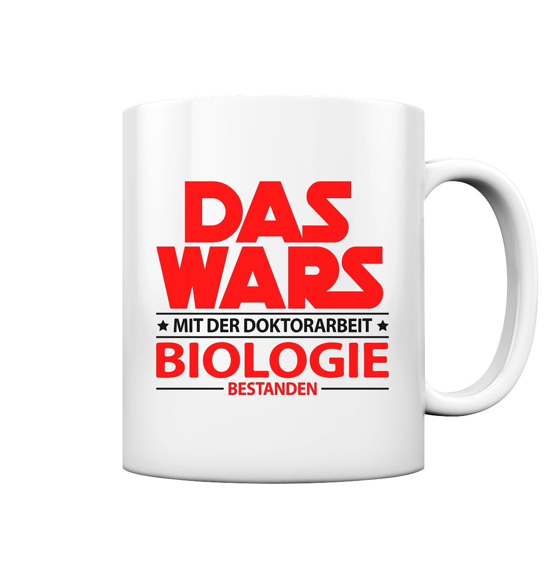 Geschenk zum bestandenen Doktortitel Doktorarbeit Biologie Dr Titel - Tasse Das Wars