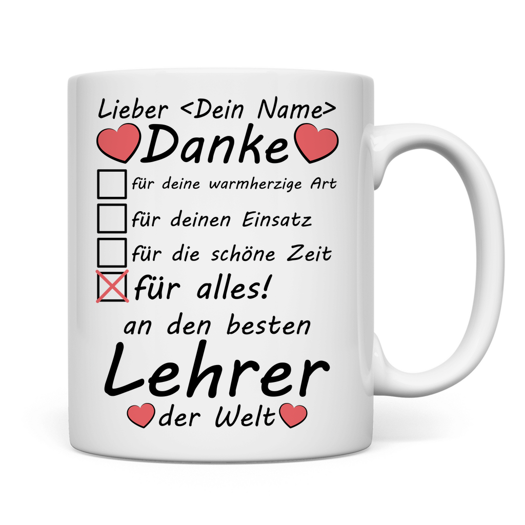 Ehemalige Alten Lehrerin | Danke Geschenk