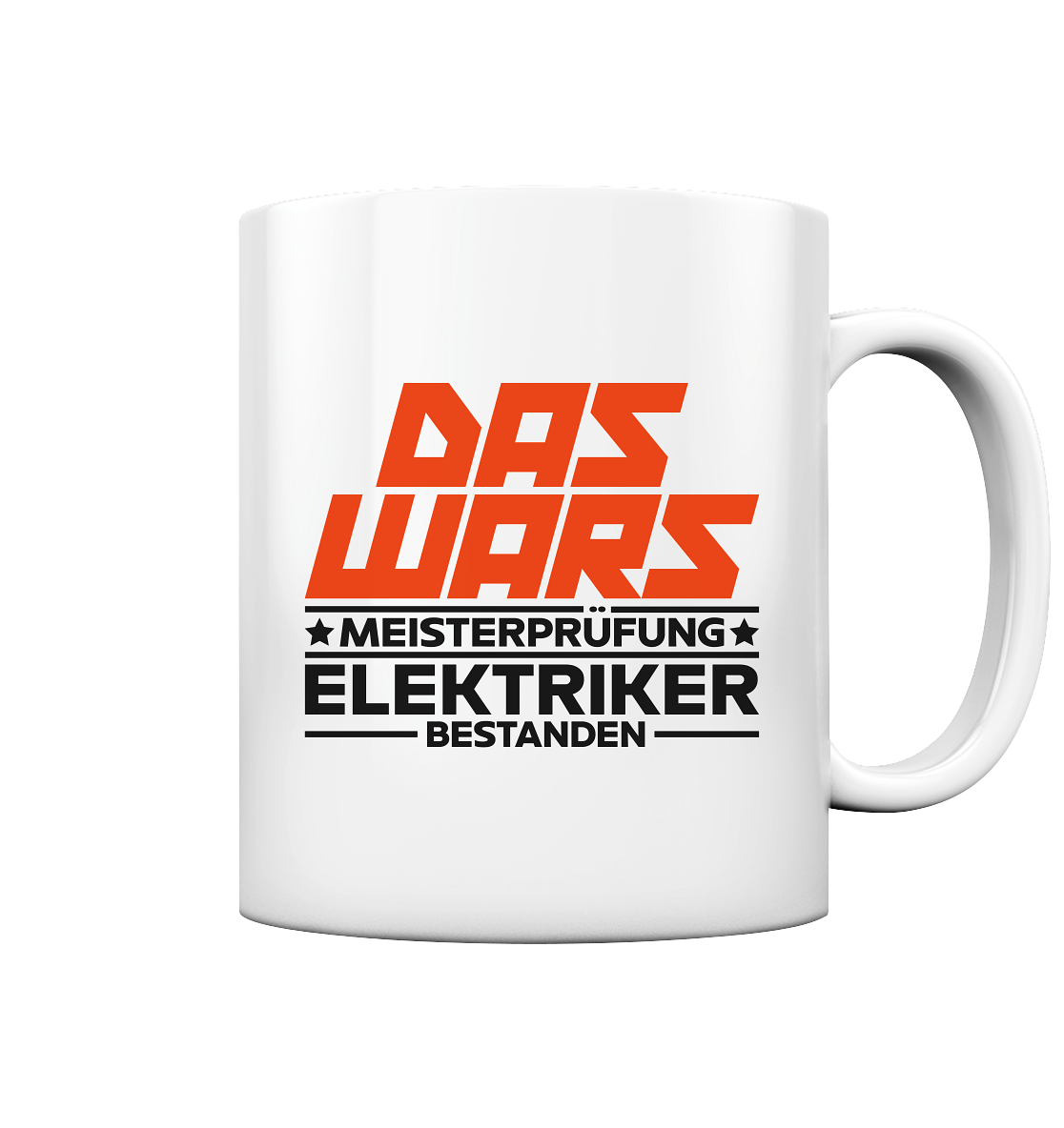 Geschenk zur bestandenen Meisterprüfung Elektriker Meister Tasse
