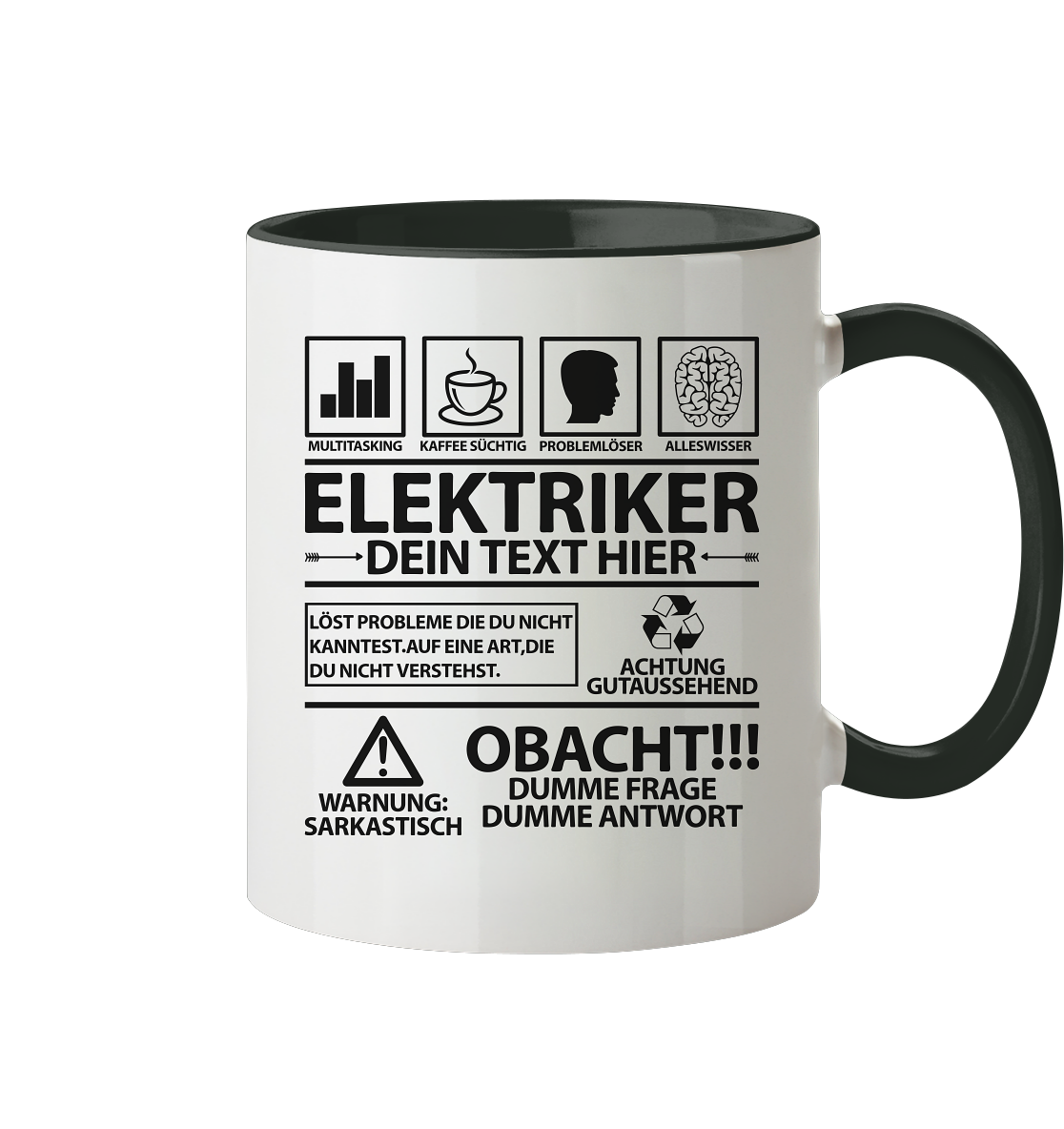Personalisierte Elektriker Tasse Geschenk mit Namen für Männer