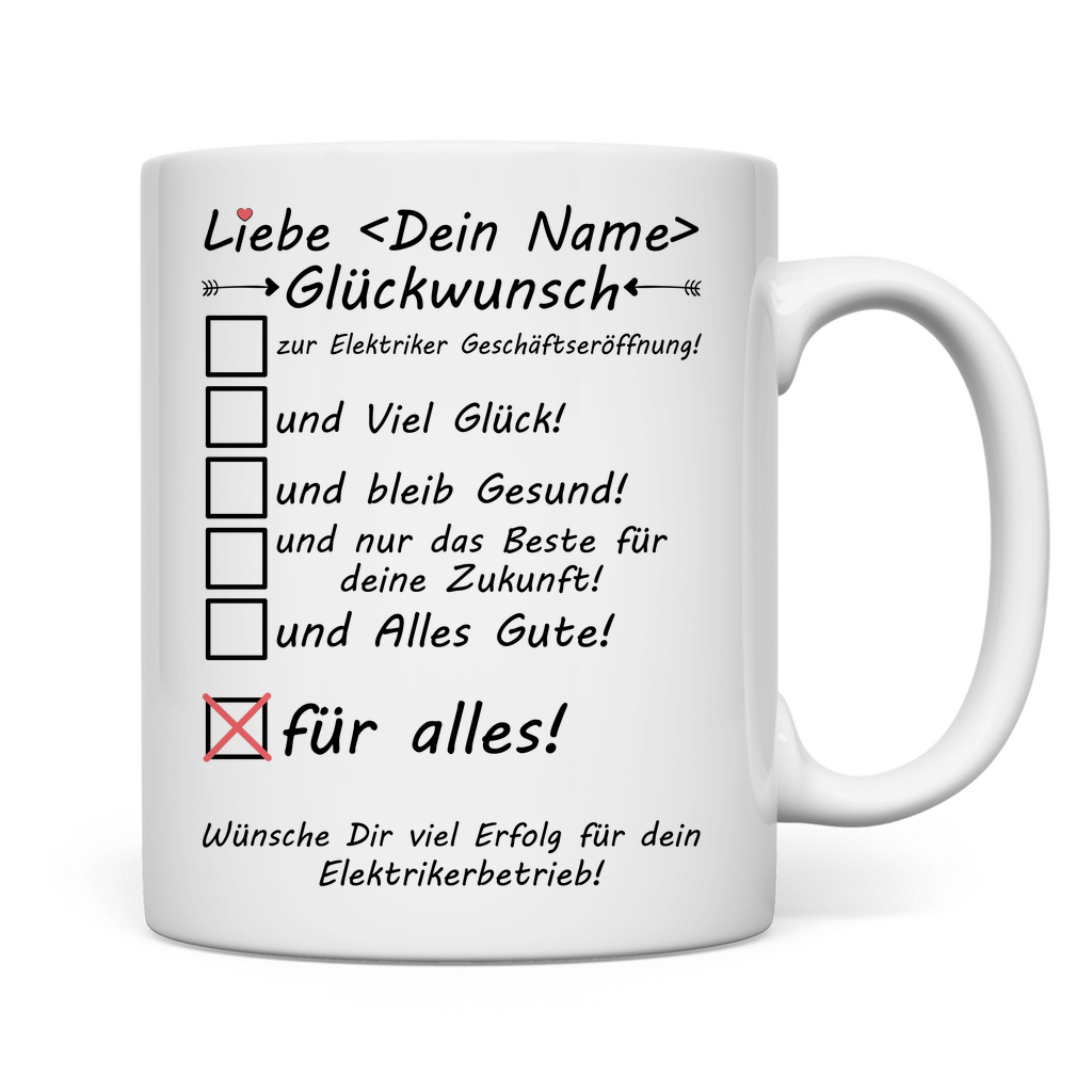 Elektriker Geschäftseröffnung | Alles Gute | Geschenk