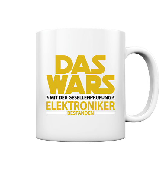 Geschenk zur bestandenen Gesellenprüfung Prüfung Ausbildung Elektroniker Tasse