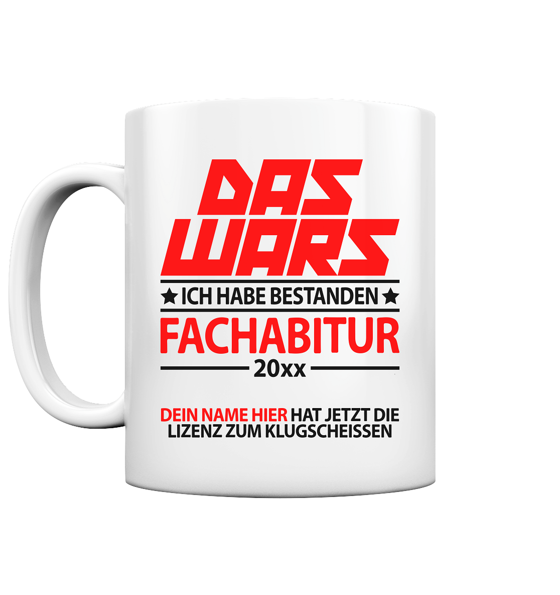 Fachabi Abschluss Tasse Geschenk Personalisiert mit Namen