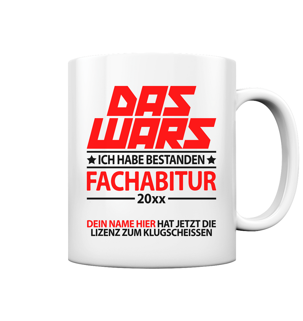 Fachabitur Abschluss Tasse Geschenk Personalisiert mit Namen zum Fachabi