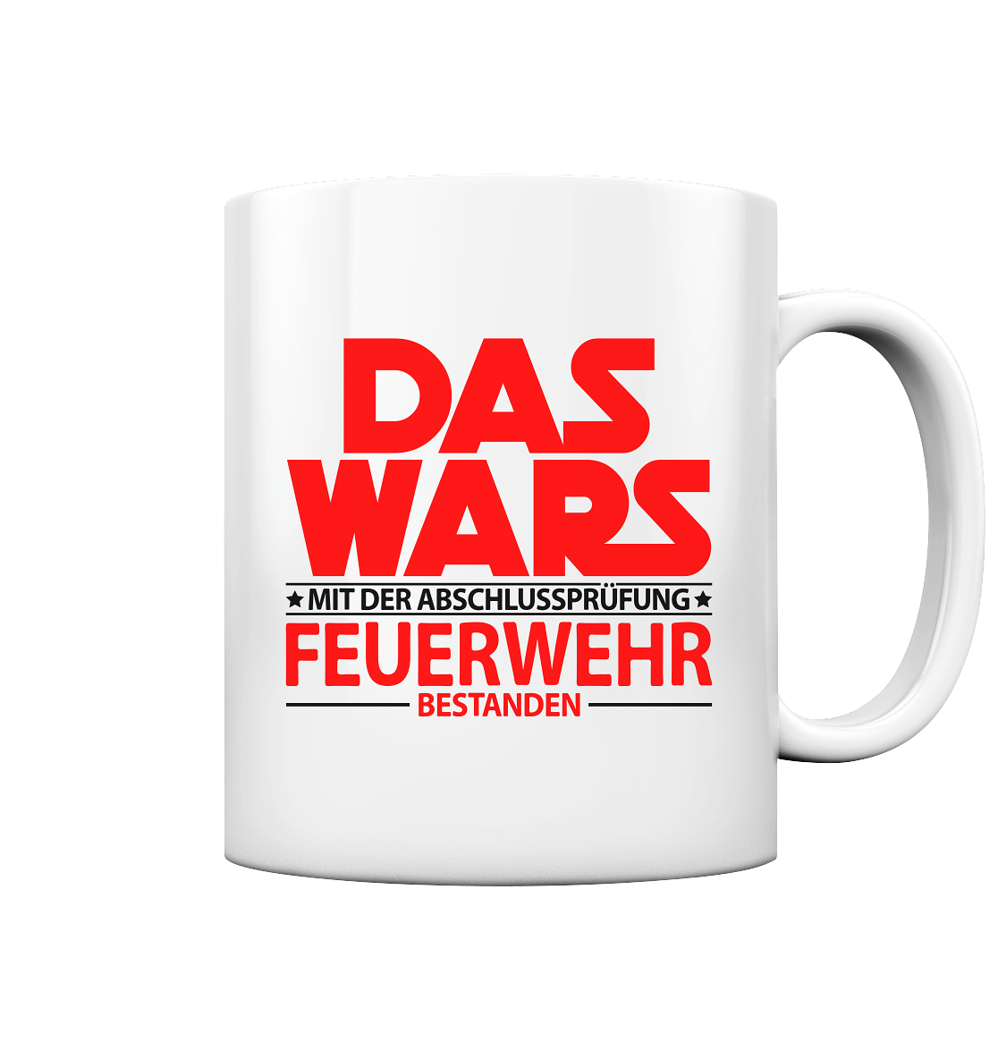 Geschenk zur bestandenen Prüfung Feuerwehr Feuerwehrprüfung Tasse