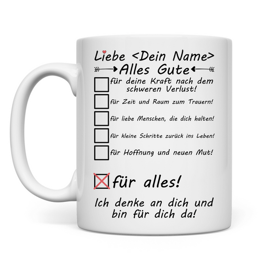 Freundin Fehlgeburt - Trost Tasse - Aufmunterung Geschenk