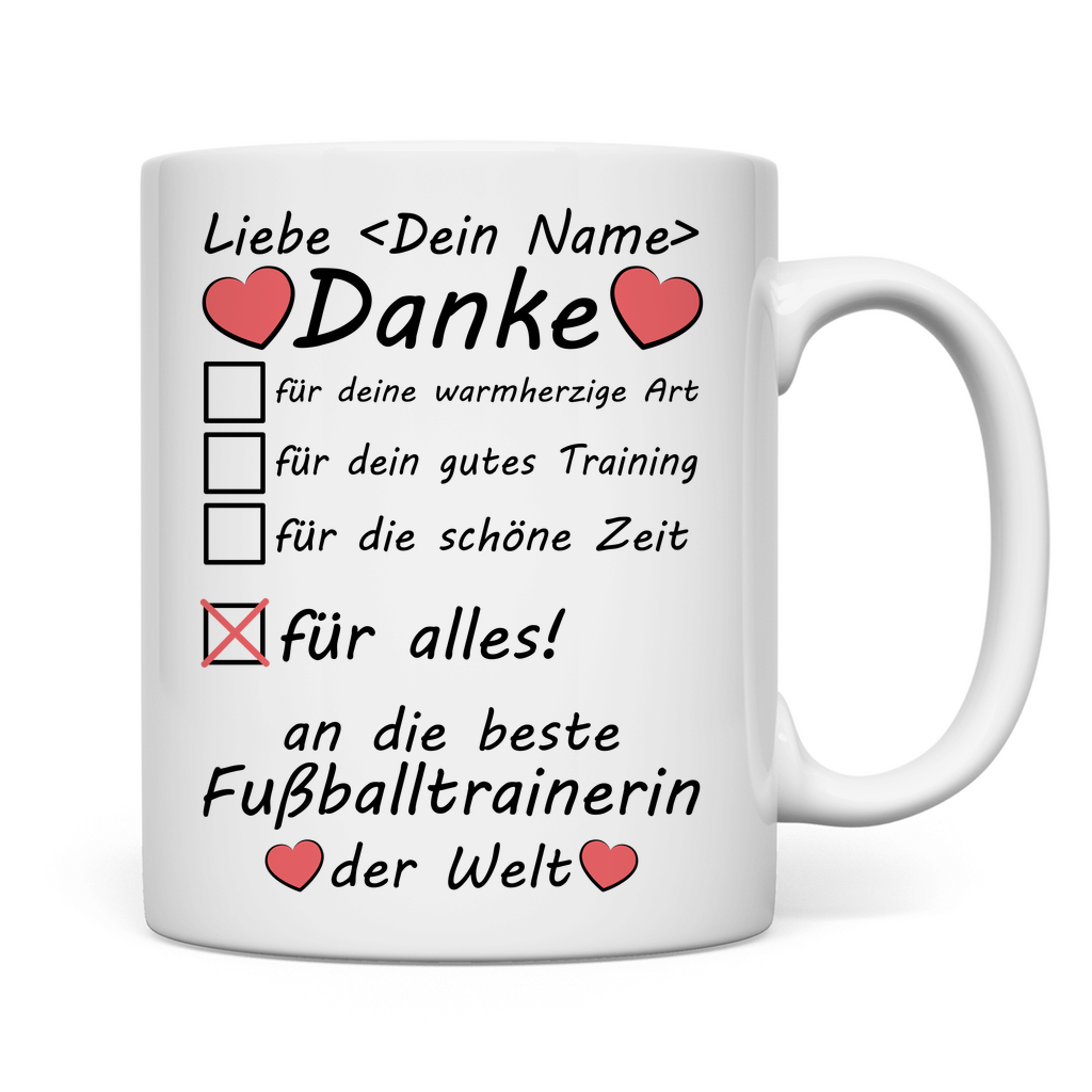 Fußballtrainer | Wir sagen Danke | Trainer | Tasse
