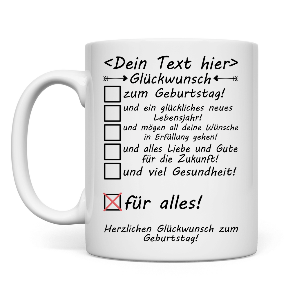 persönliches Geburtstagswünsche für Erwachsene Tochter von eltern mutter tasse