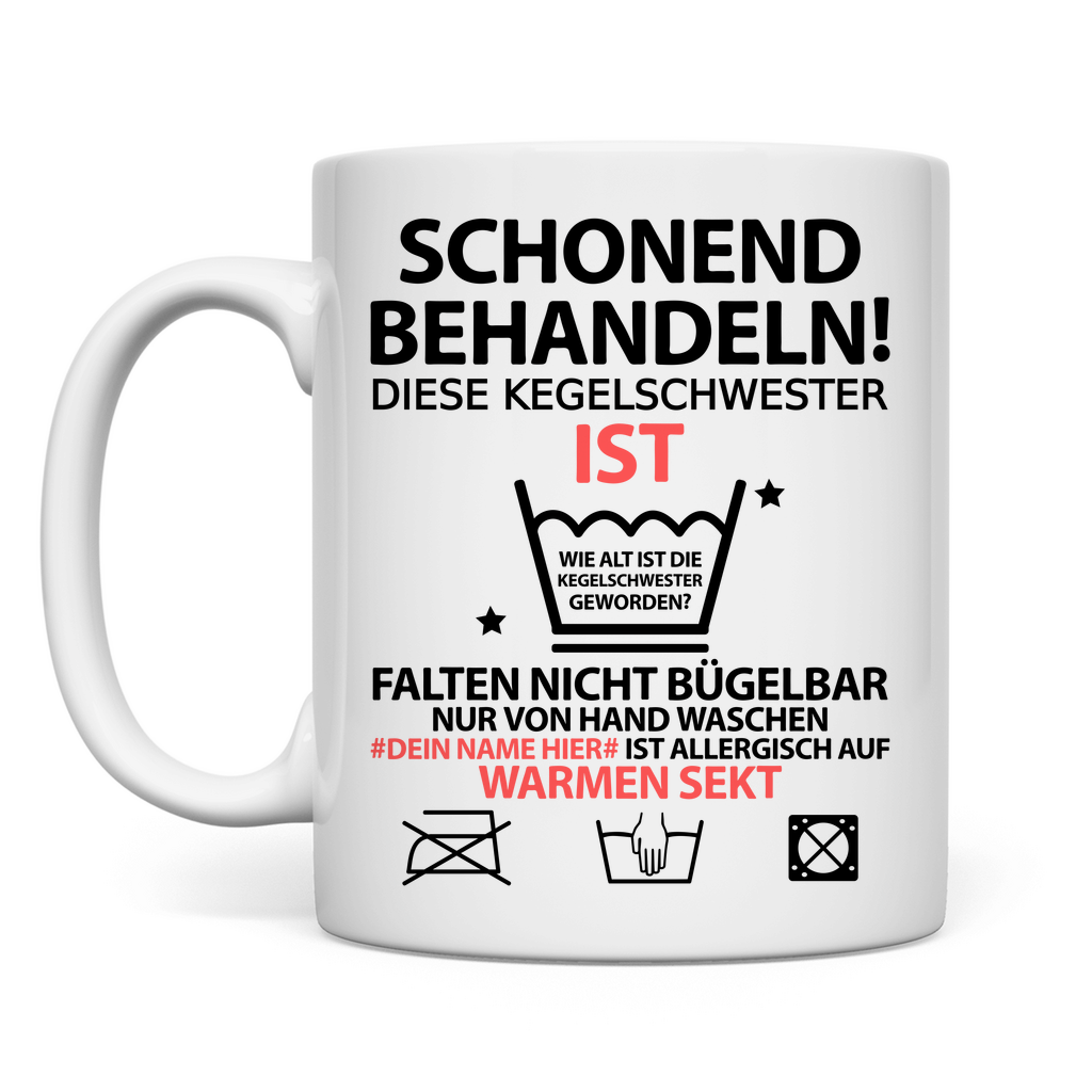 herzlichen glückwunsch zum Geburtstag | Kegelschwester | alles gute wünsche Tasse