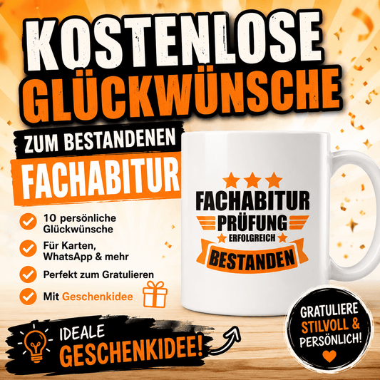 Kostenlose Glückwünsche zum bestandenen Fachabitur + Geschenkidee. Hier findest du persönliche Glückwünsche zum Fachabi, die sich perfekt für Karten, WhatsApp oder als Begleittext zu einem Geschenk eignen.