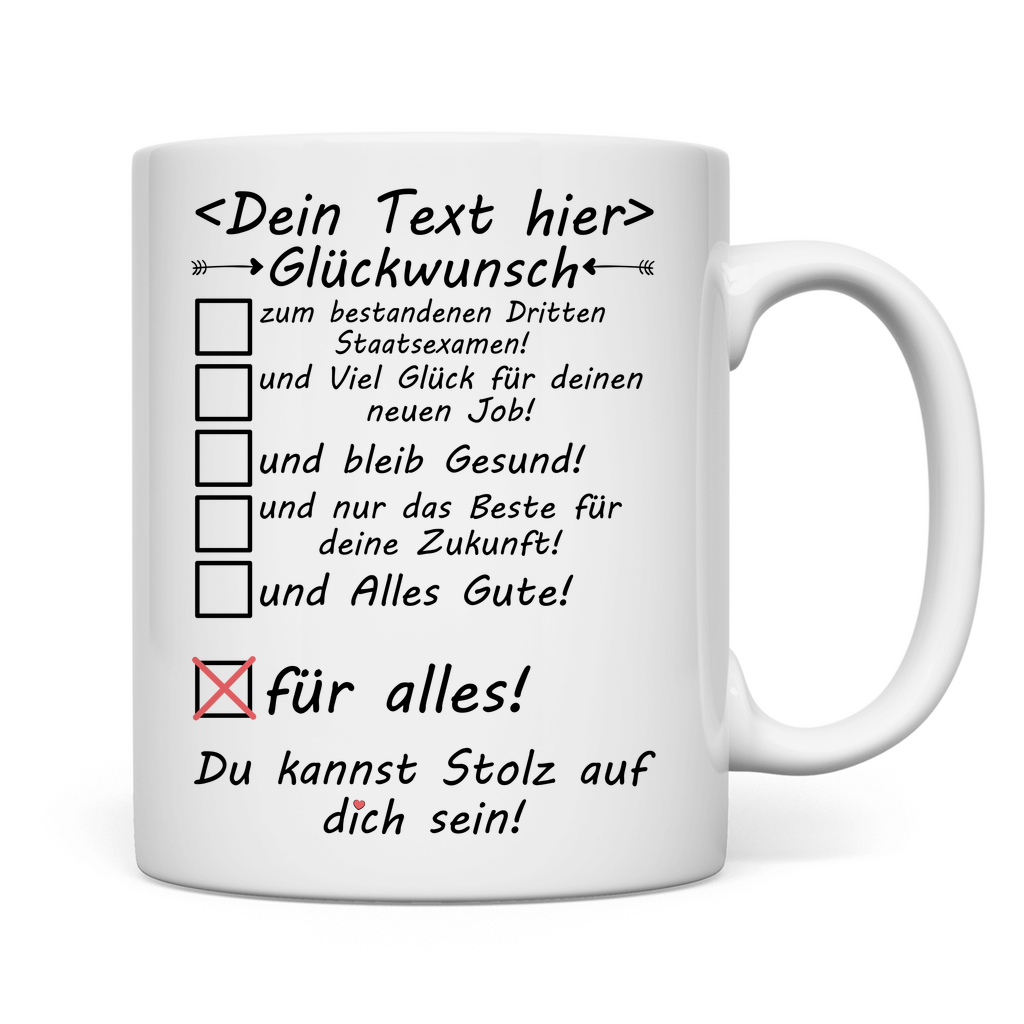 Personalisierte Tasse zum bestandenen 3. Staatsexamen Medizin – Geschenk mit Wunschname