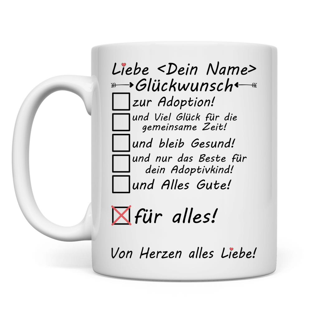 Glückwunsch zur Adoption | Erwachsene Tasse