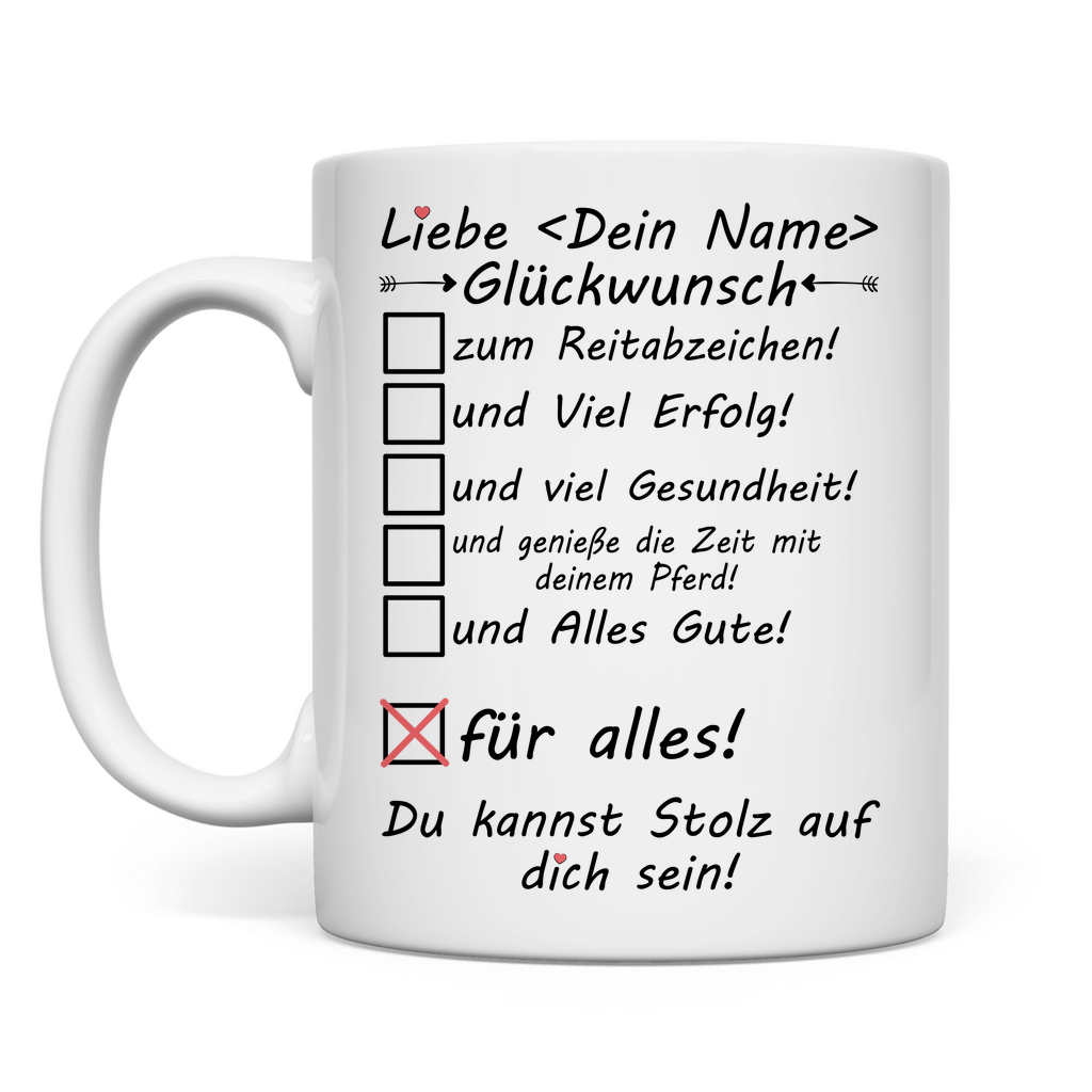 Goldenes Reitabzeichen bestanden | Geschenk