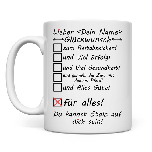 Goldenes Reitabzeichen bestanden | Geschenk