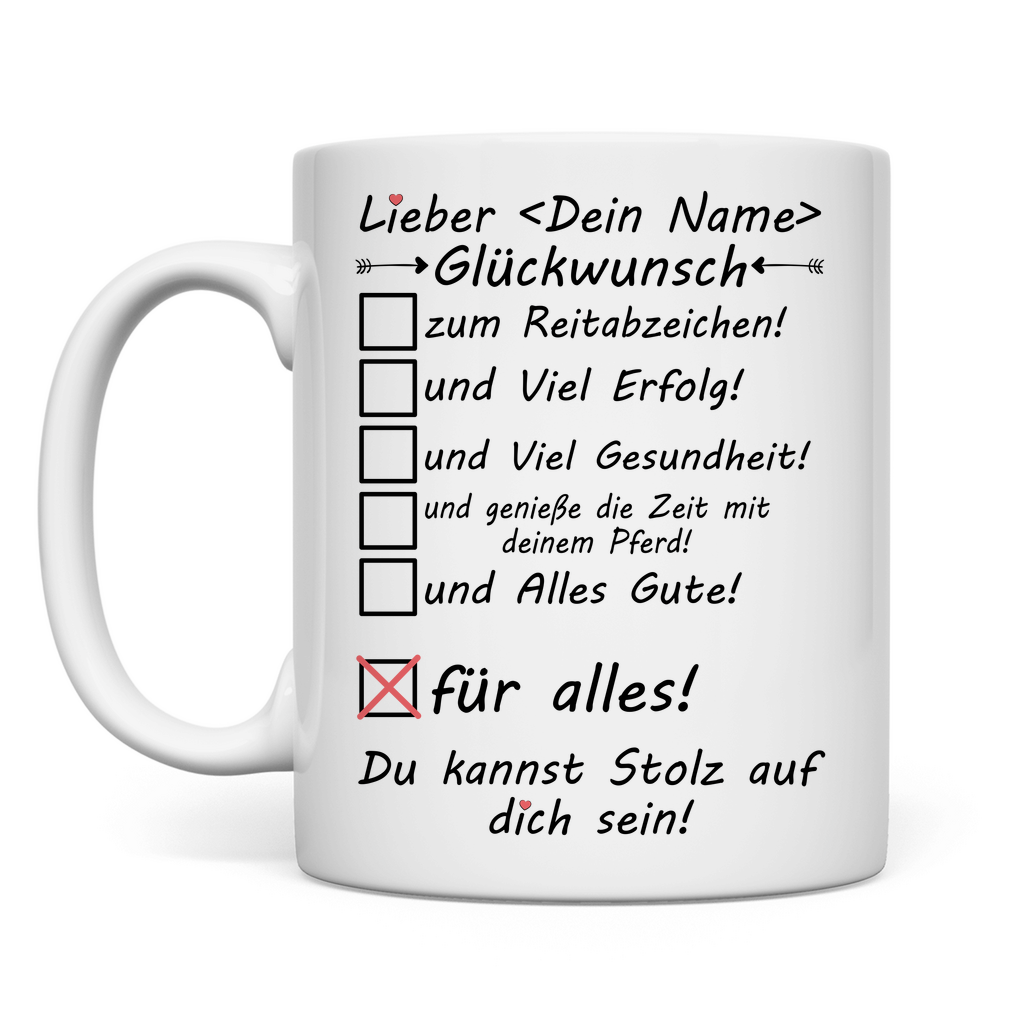 Goldenes Reitabzeichen bestanden | Geschenk
