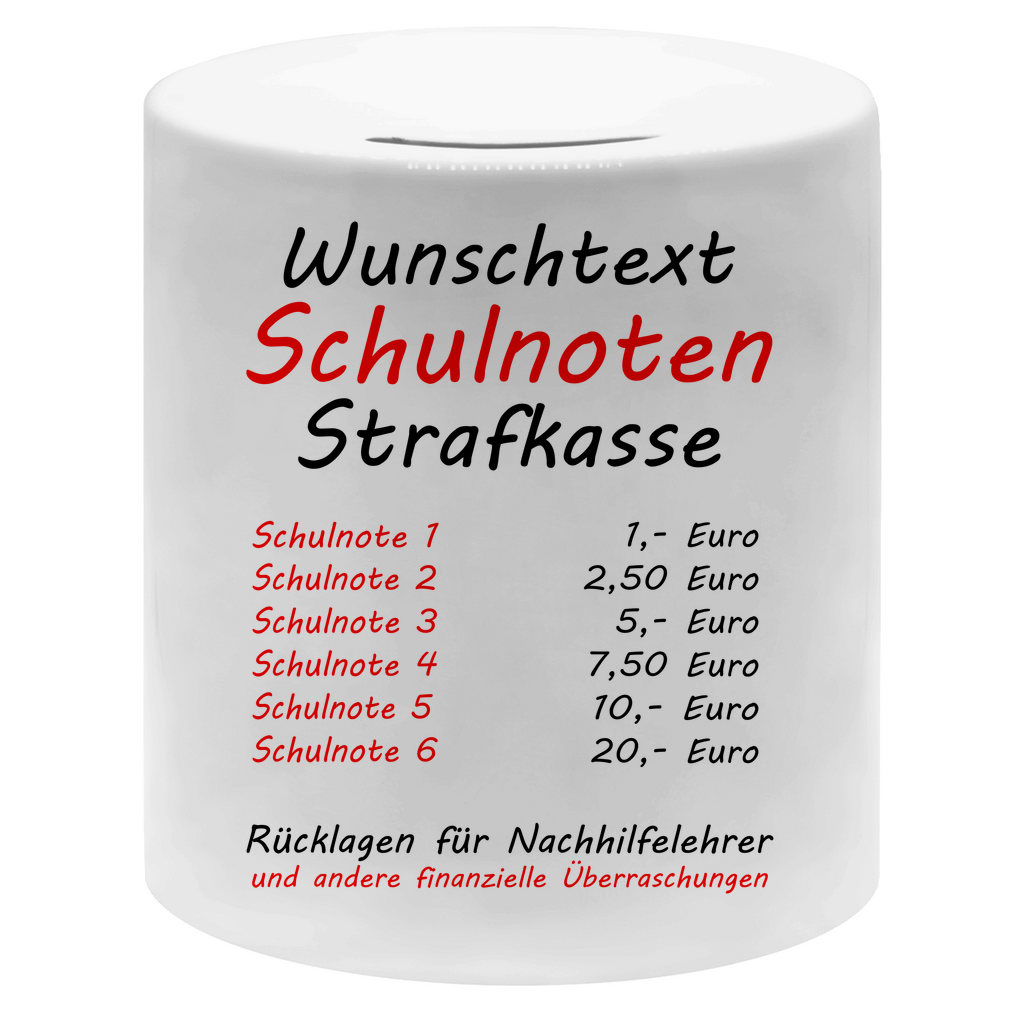 Gute Noten Schulnoten | Belohnung | Spardose