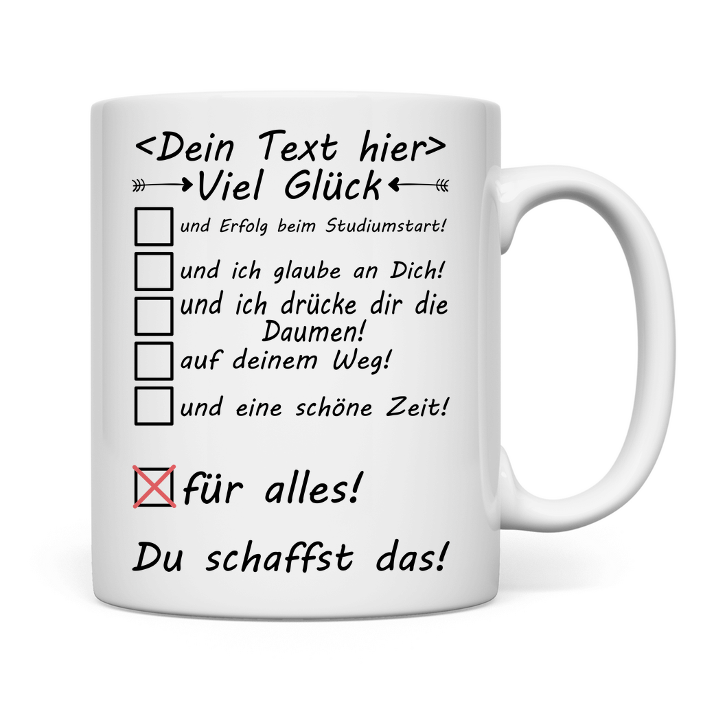 Personalisierte Kaffeetasse zum Start ins Studium – Geschenk mit Namensdruck