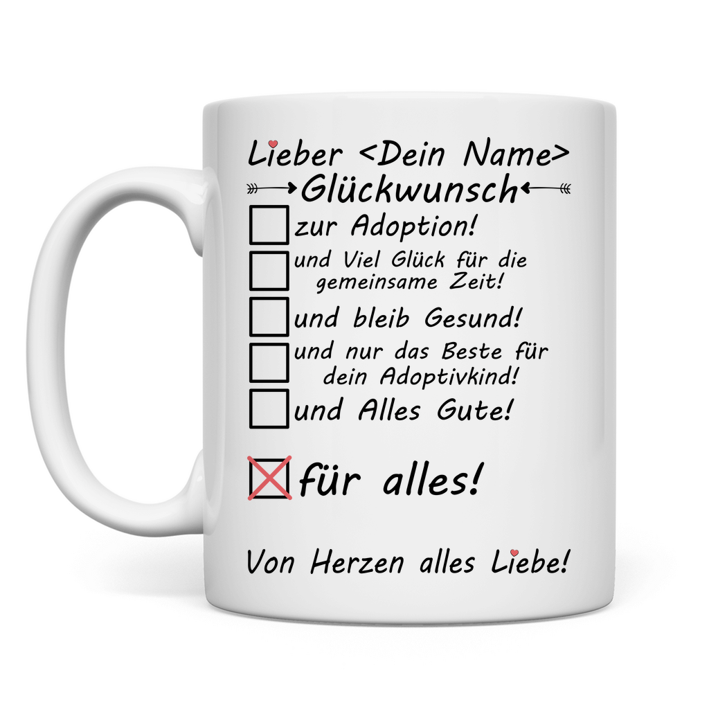 Glückwunsch zur Adoption | Erwachsene Tasse