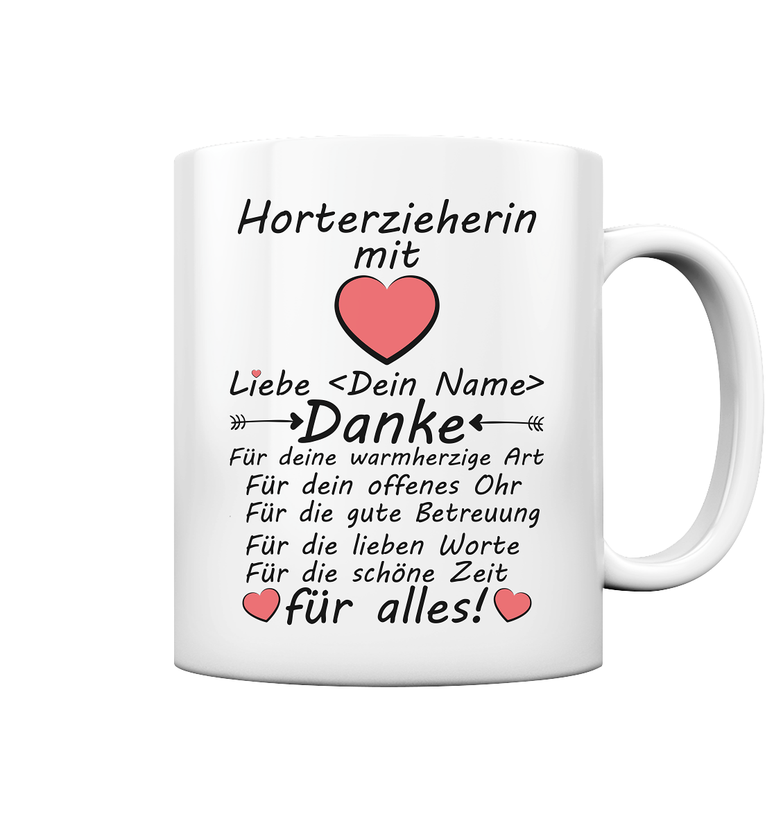 Abschiedsgeschenk Horterzieherin geschenk Persönlich Danke Dankeschön Sagen Tasse