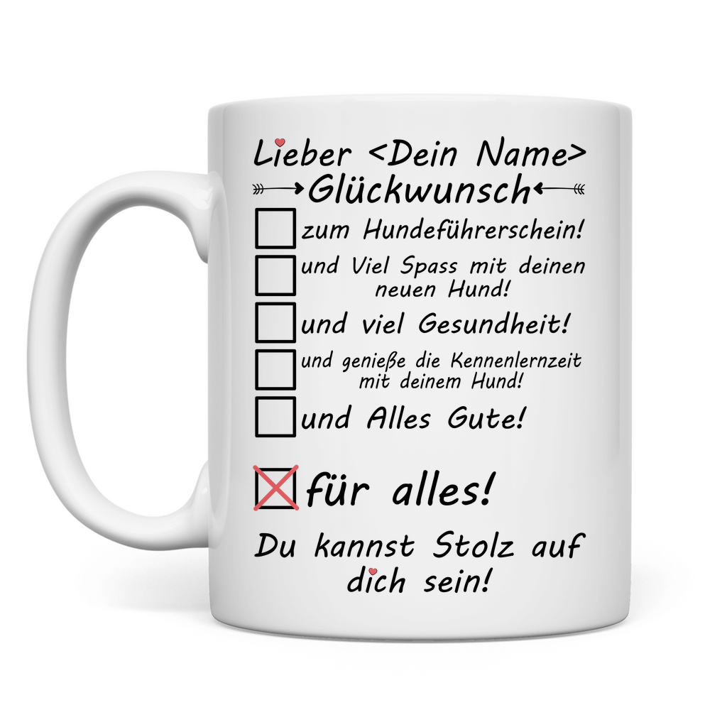 Hondenrijbewijs gehaald | Mok | Cadeau