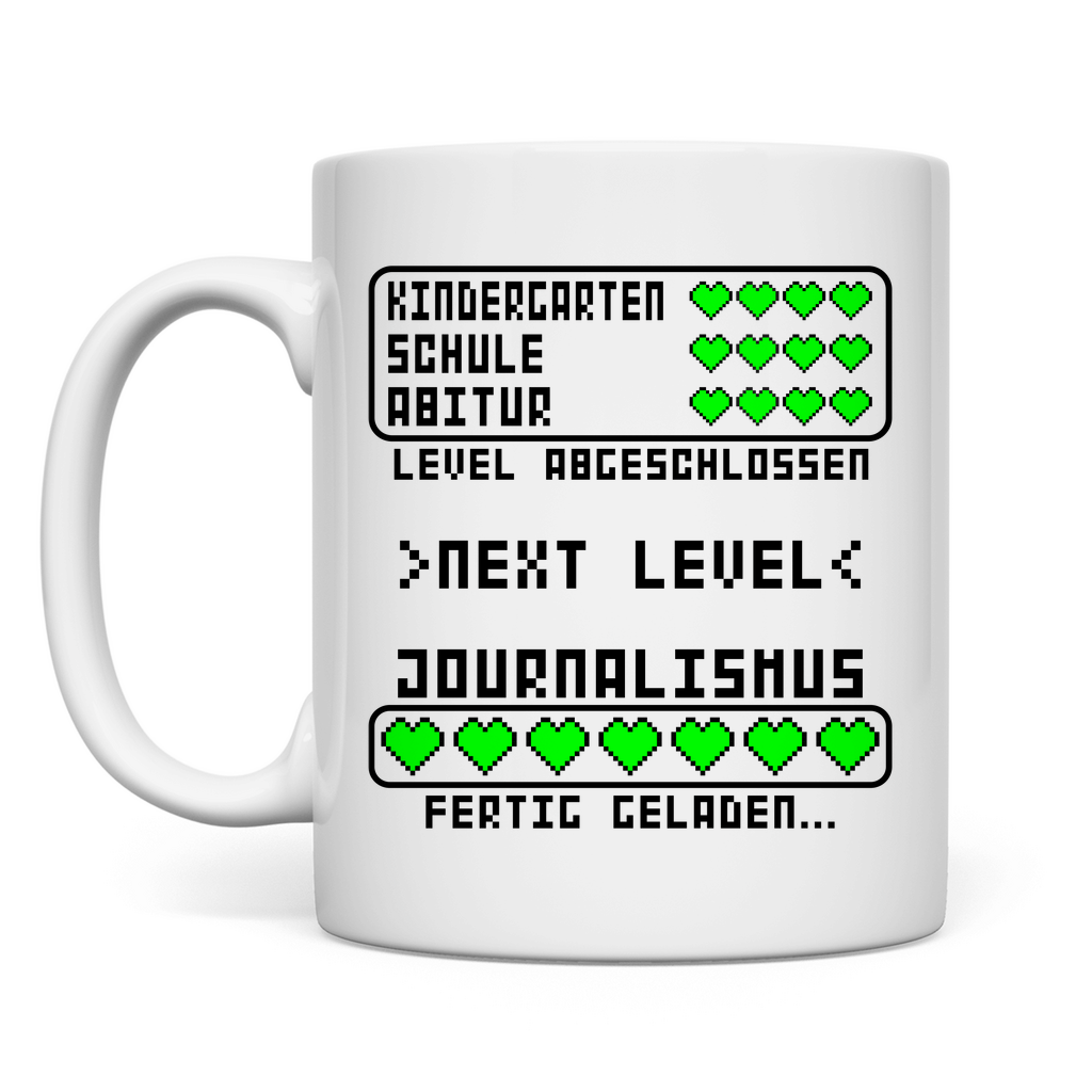 Journalismus Studium bestanden oder Beginn - Tasse - Geschenk für angehenden Journalisten