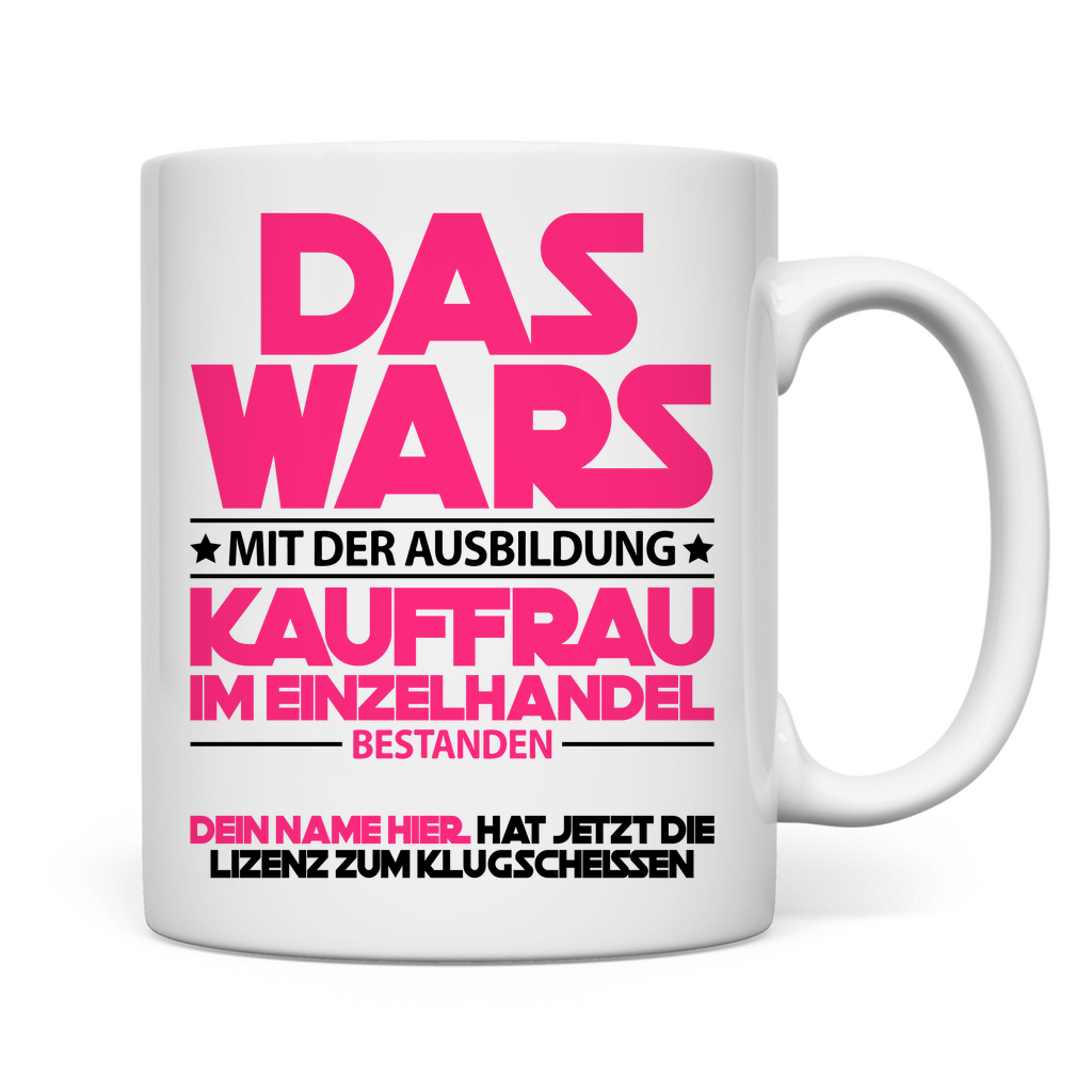 Kauffrau im Einzelhandel Ausbildung bestanden | Tasse