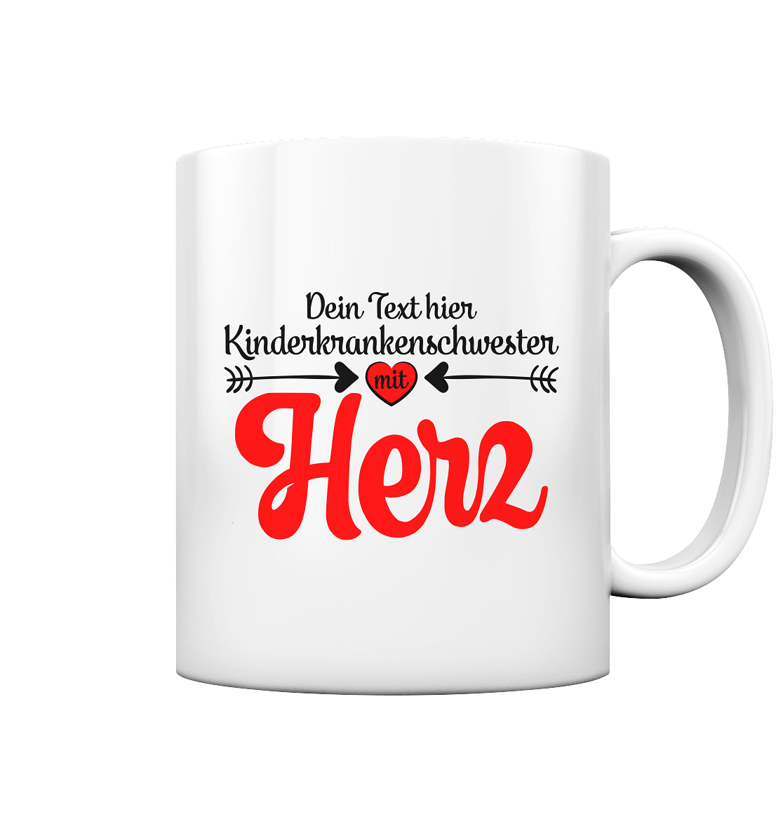 Kinderkrankenschwester Tasse Geschenk Personalisiert mit Herz 