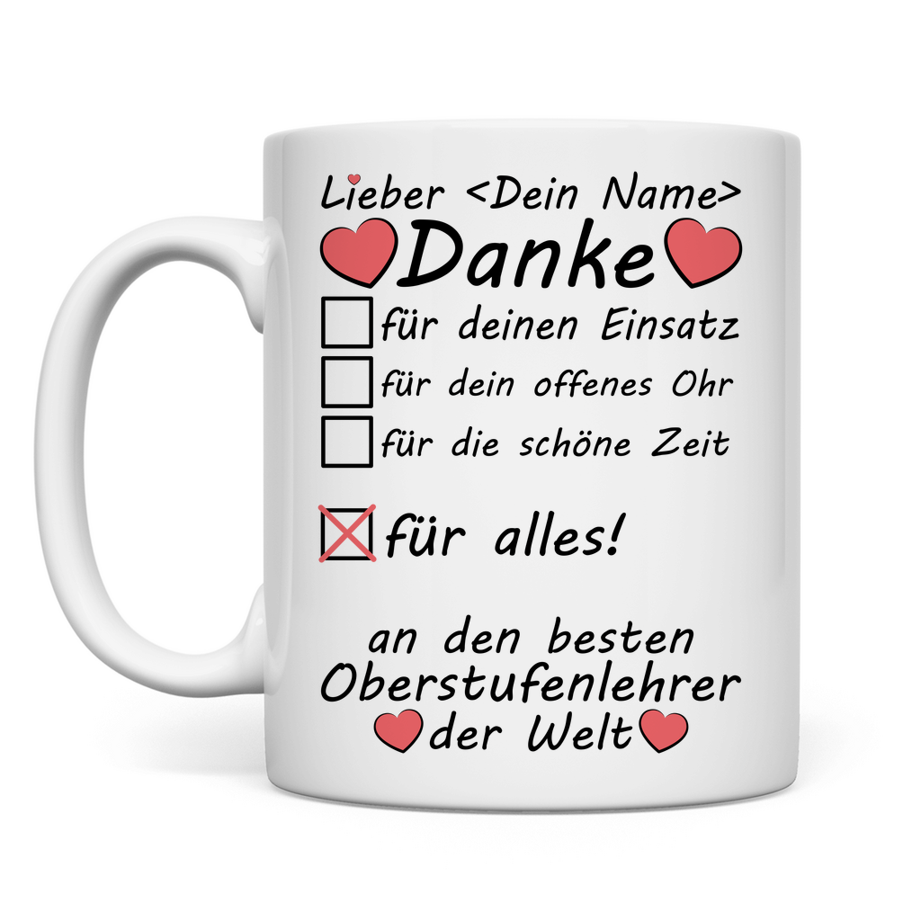 Lehrer Oberstufe Abschiedsgeschenk | Danke