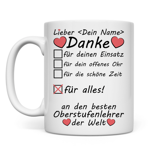 Lehrer Oberstufe Abschiedsgeschenk | Danke