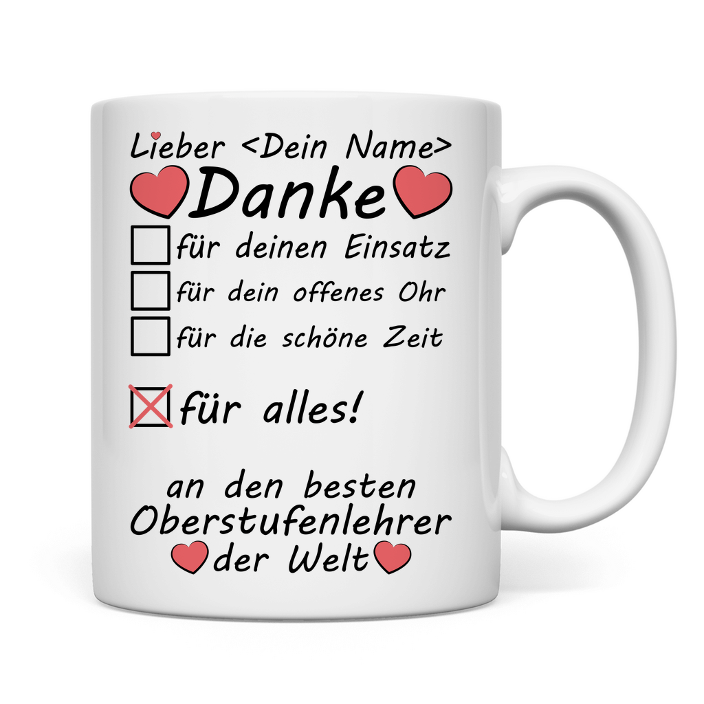 Lehrer Oberstufe Abschiedsgeschenk | Danke