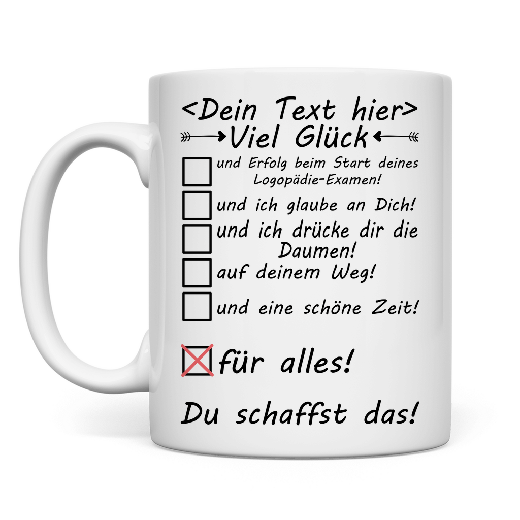 angehende Logopädin Ausbildungsbeginn Logopädie StudiumTasse