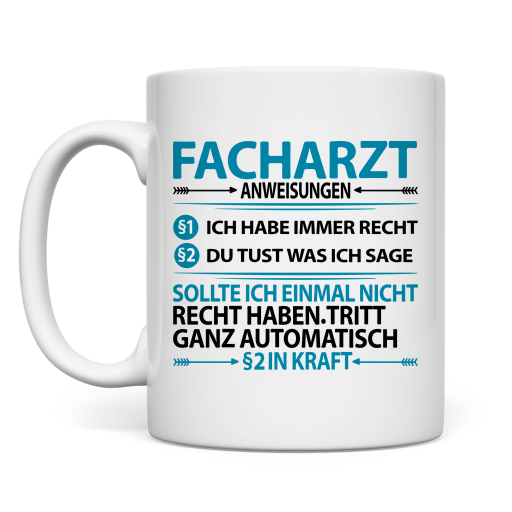 Sprüche Tasse zur bestandenen Facharztprüfung